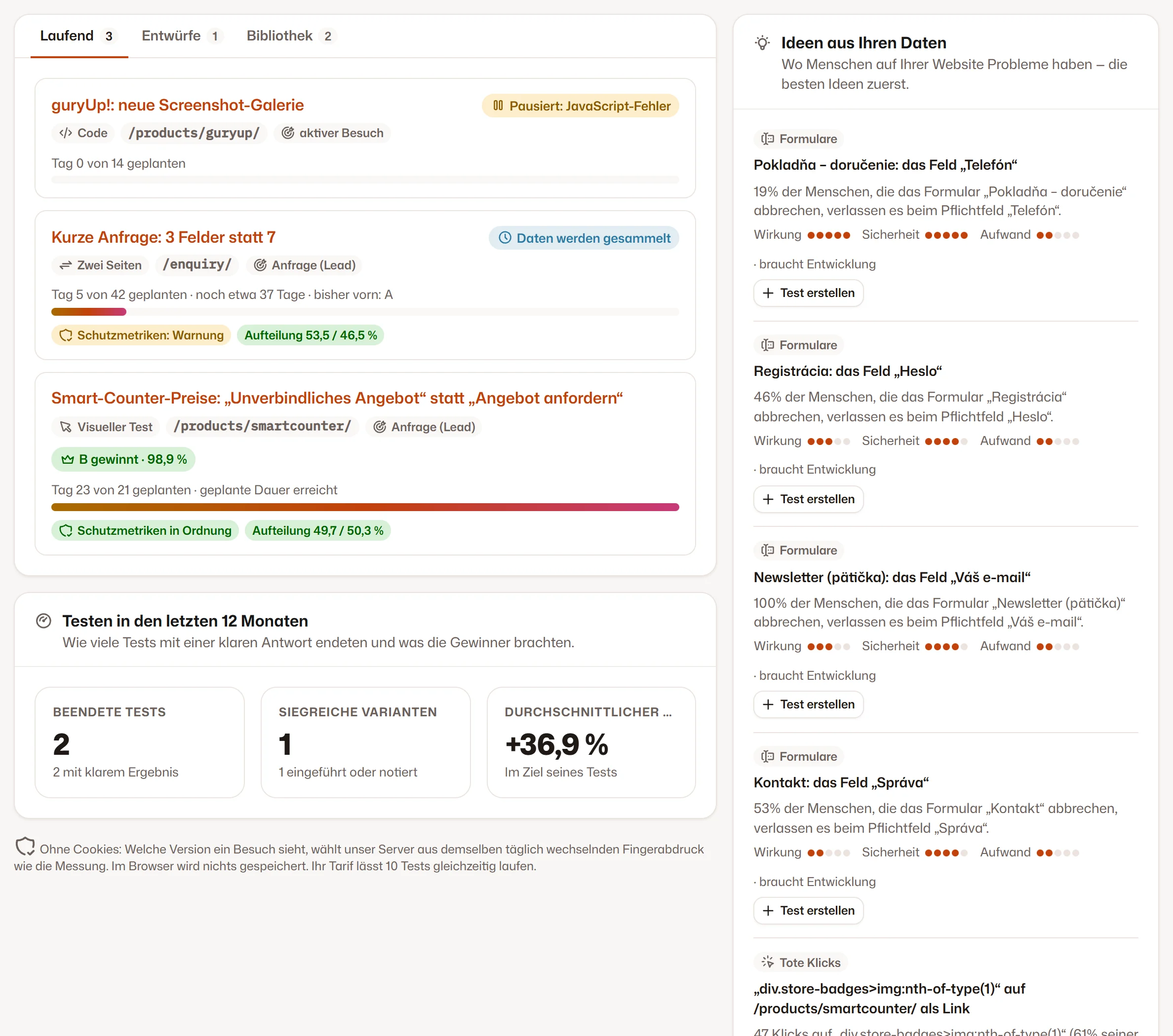 Tests und Ideen